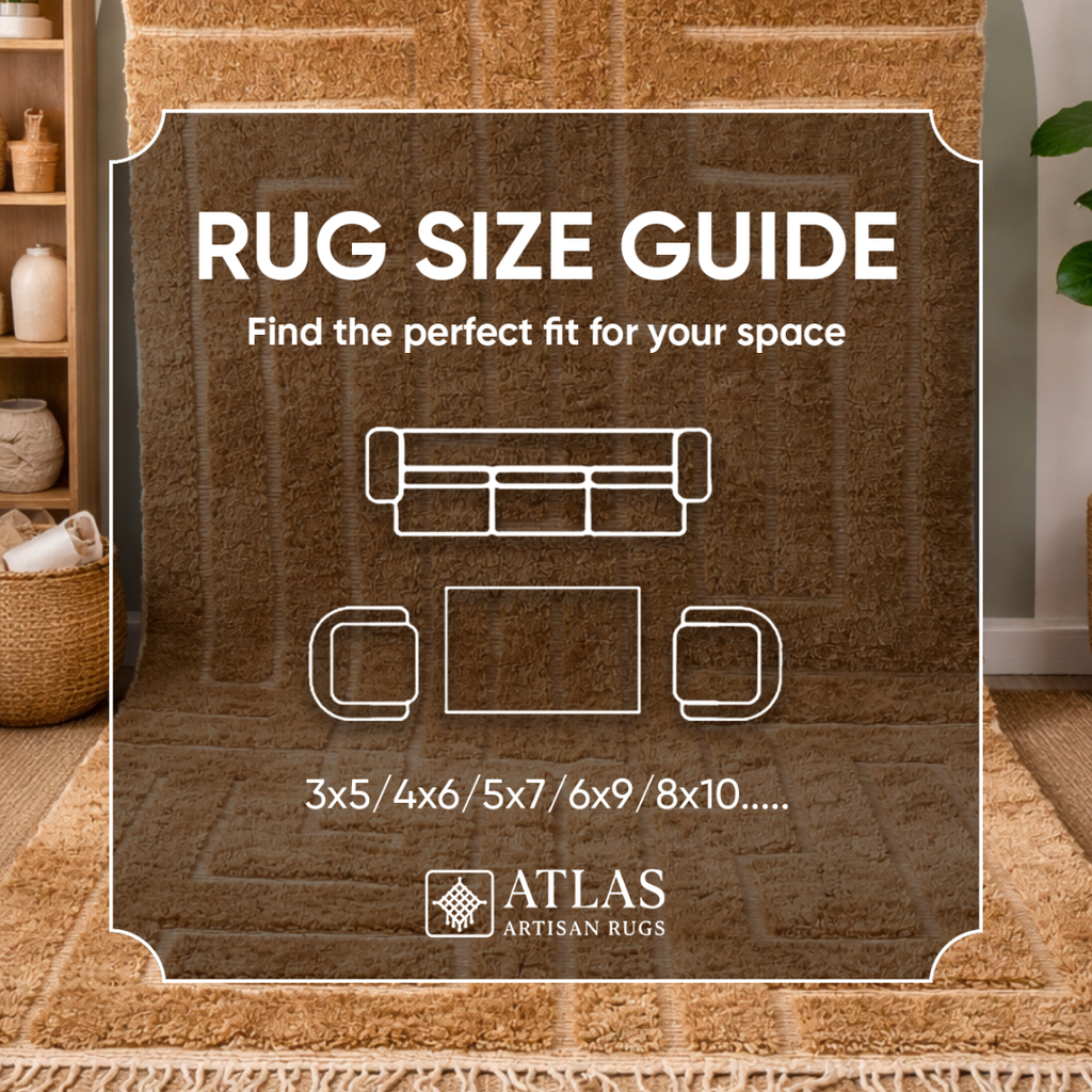 Handwoven Moroccan Warm Beige Geometric Rug | Neutral Berber Wool Area Rug | Modern Boho Handmade Rug