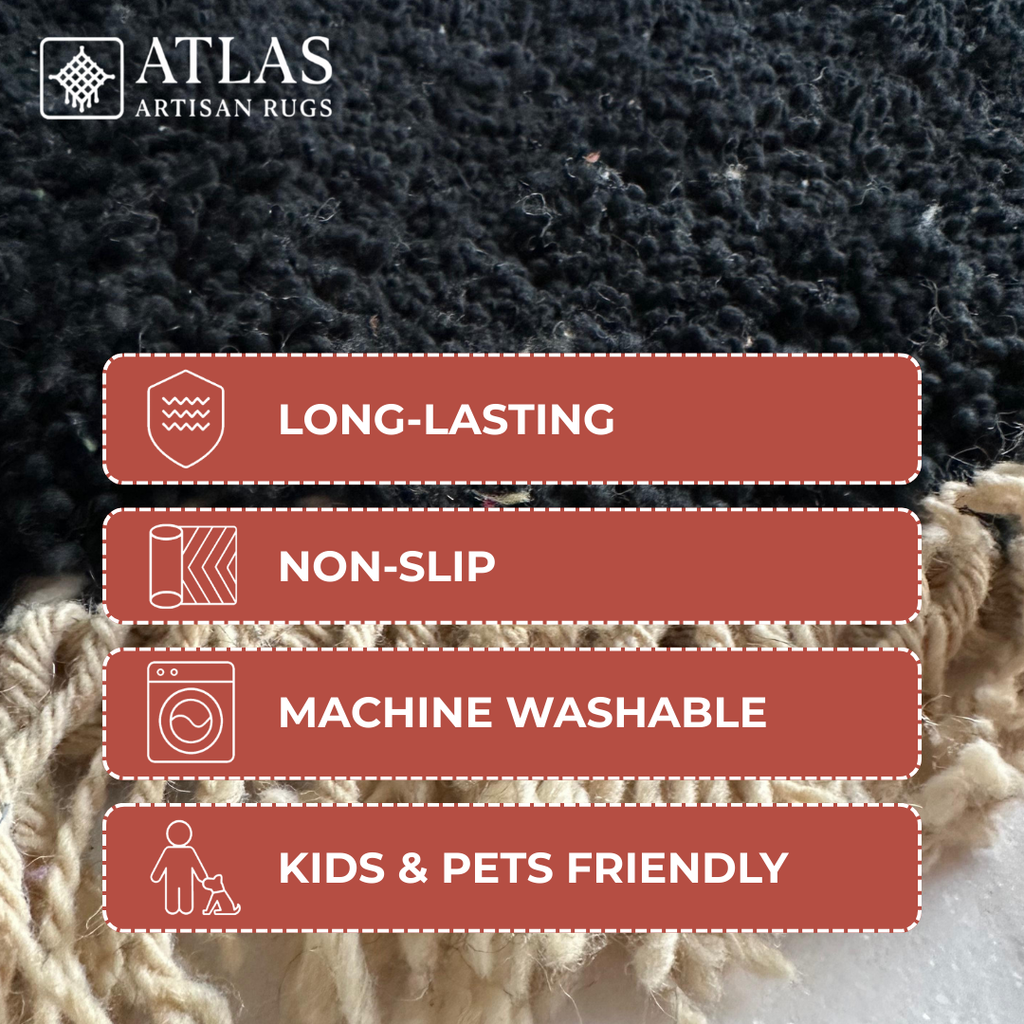 Handmade Caramel Beige Moroccan Rug | Modern Textured Wool Carpet | Berber Abstract Area Rug | Unique Handwoven Home Decor