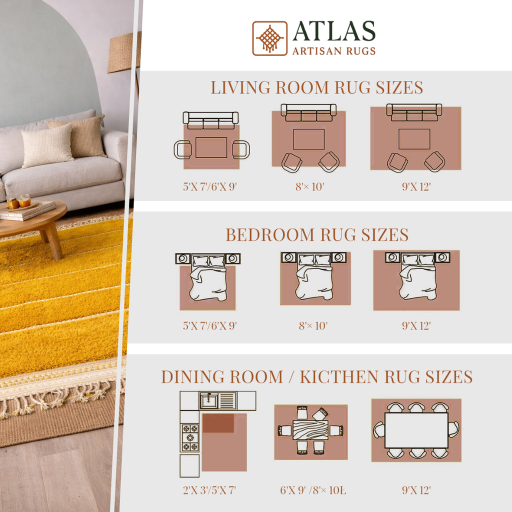 Handwoven Moroccan Yellow Geometric Rug | Neutral Berber Wool Area Rug | Modern Boho Handmade Rug