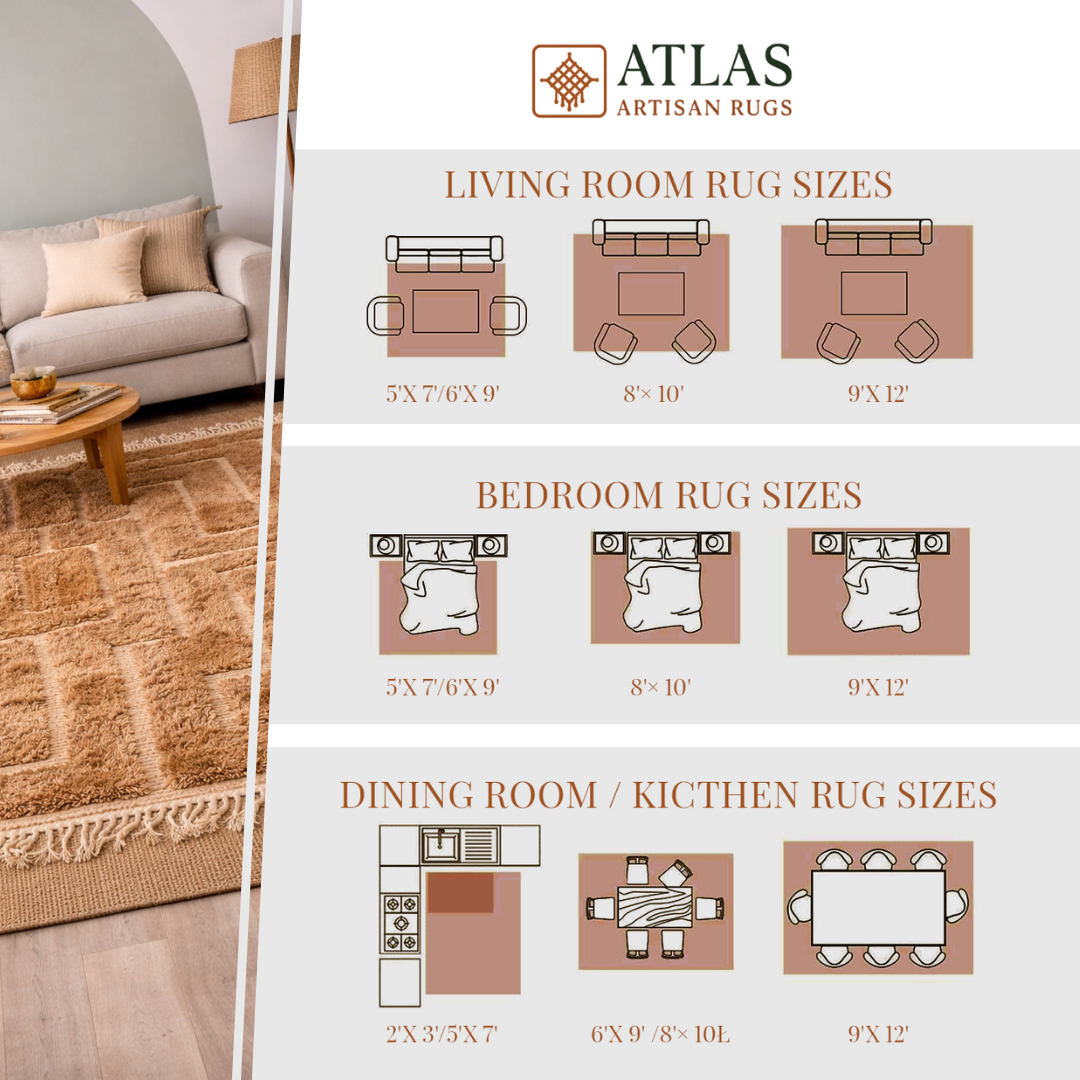 Handwoven Moroccan Warm Beige Geometric Rug | Neutral Berber Wool Area Rug | Modern Boho Handmade Rug