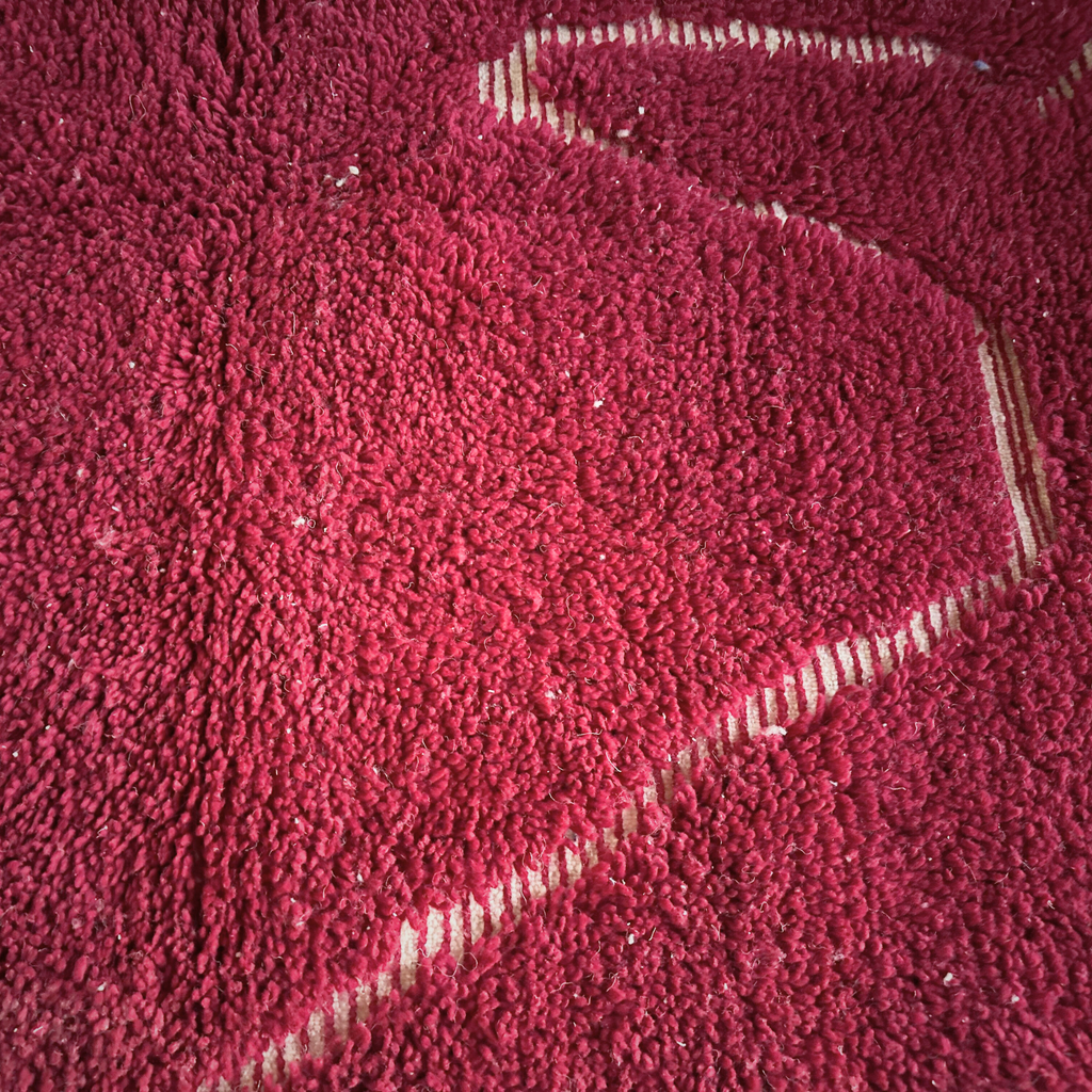 Handmade Blue Wool Moroccan Rug