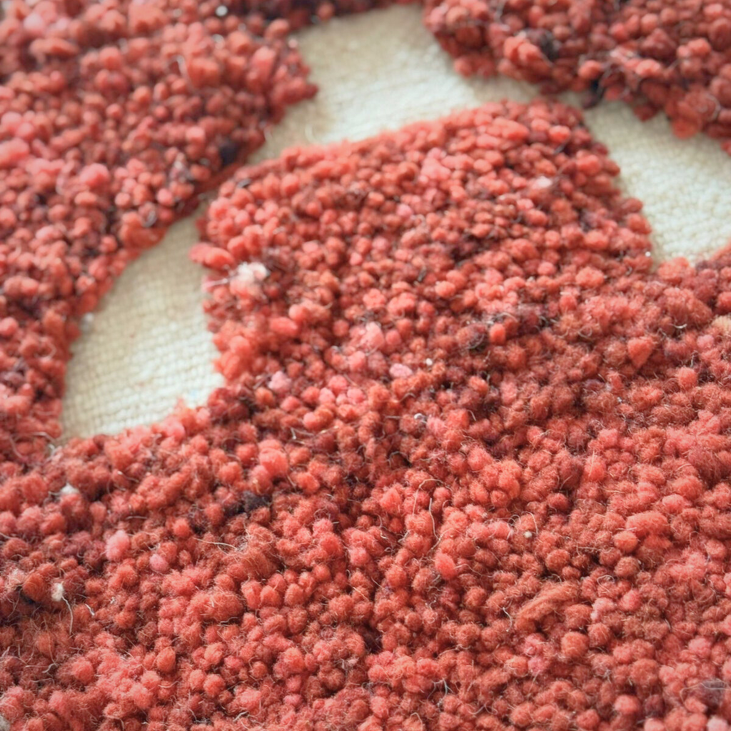 Handwoven Moroccan Wool Rug – Terracotta Red Geometric Design | Atlas Artisan Rugs