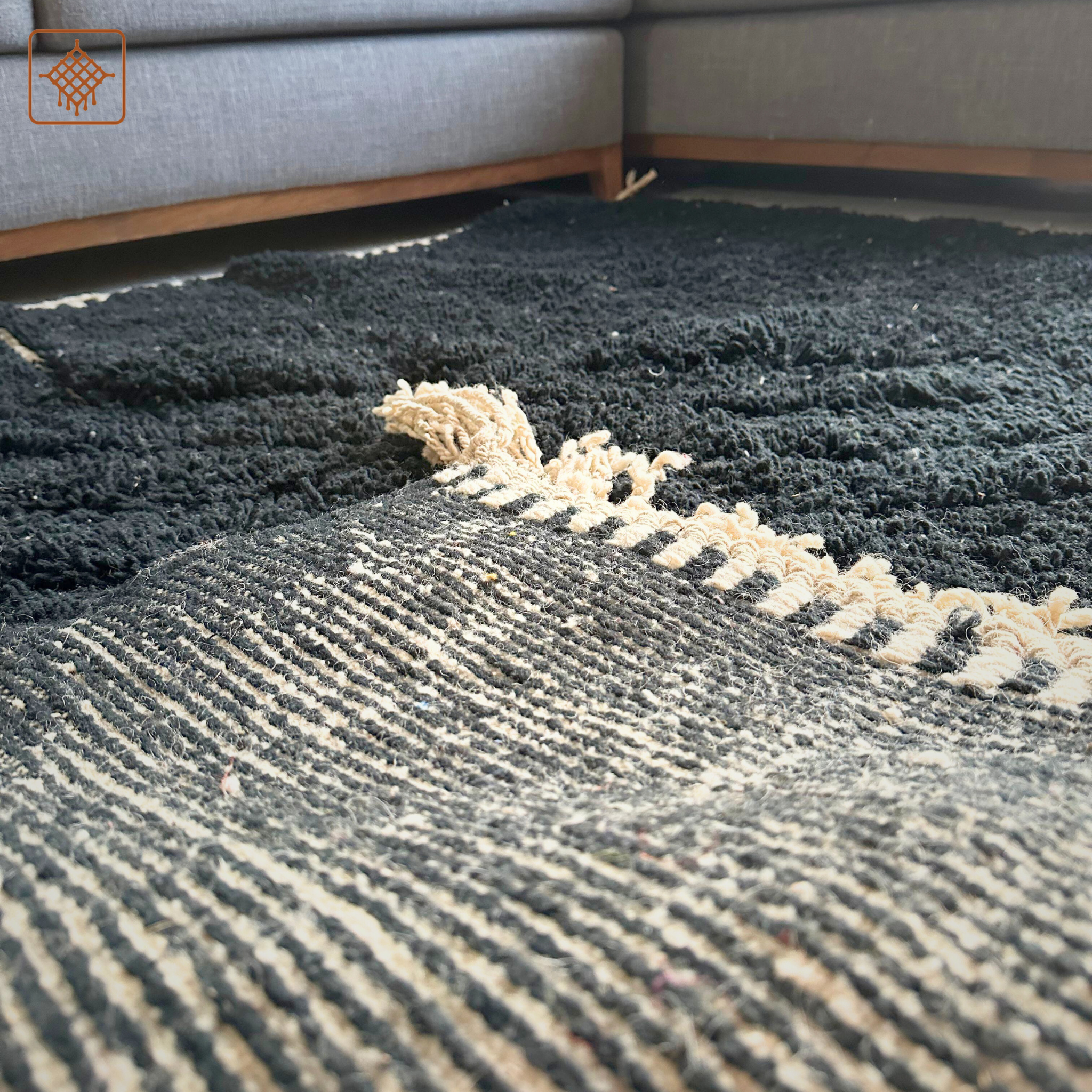 Handwoven Moroccan Wool Rug – Terracotta Red Geometric Design | Atlas Artisan Rugs